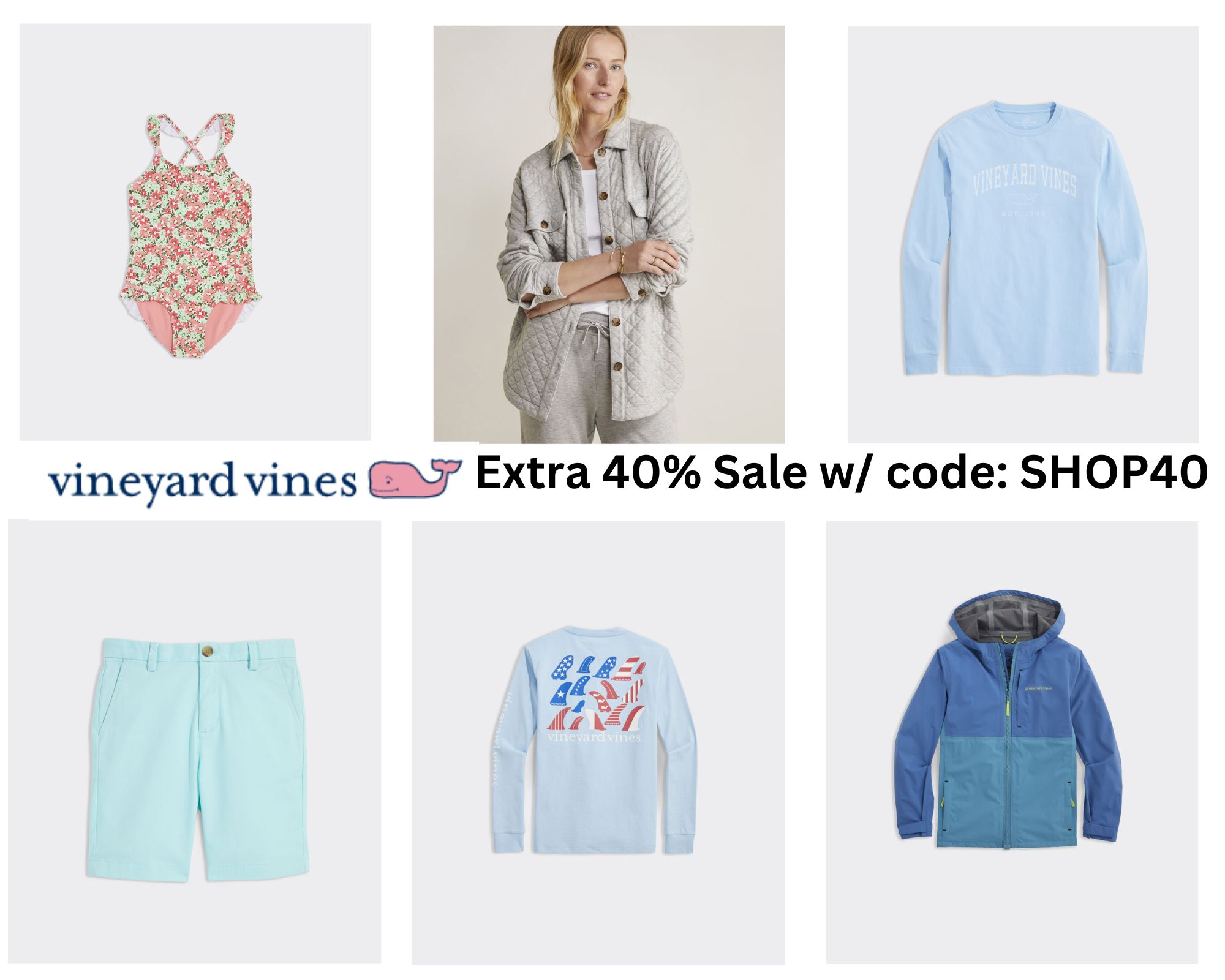 Extra 40% off Vineyard Vine S a l e with code: SHOP40 at checkout!